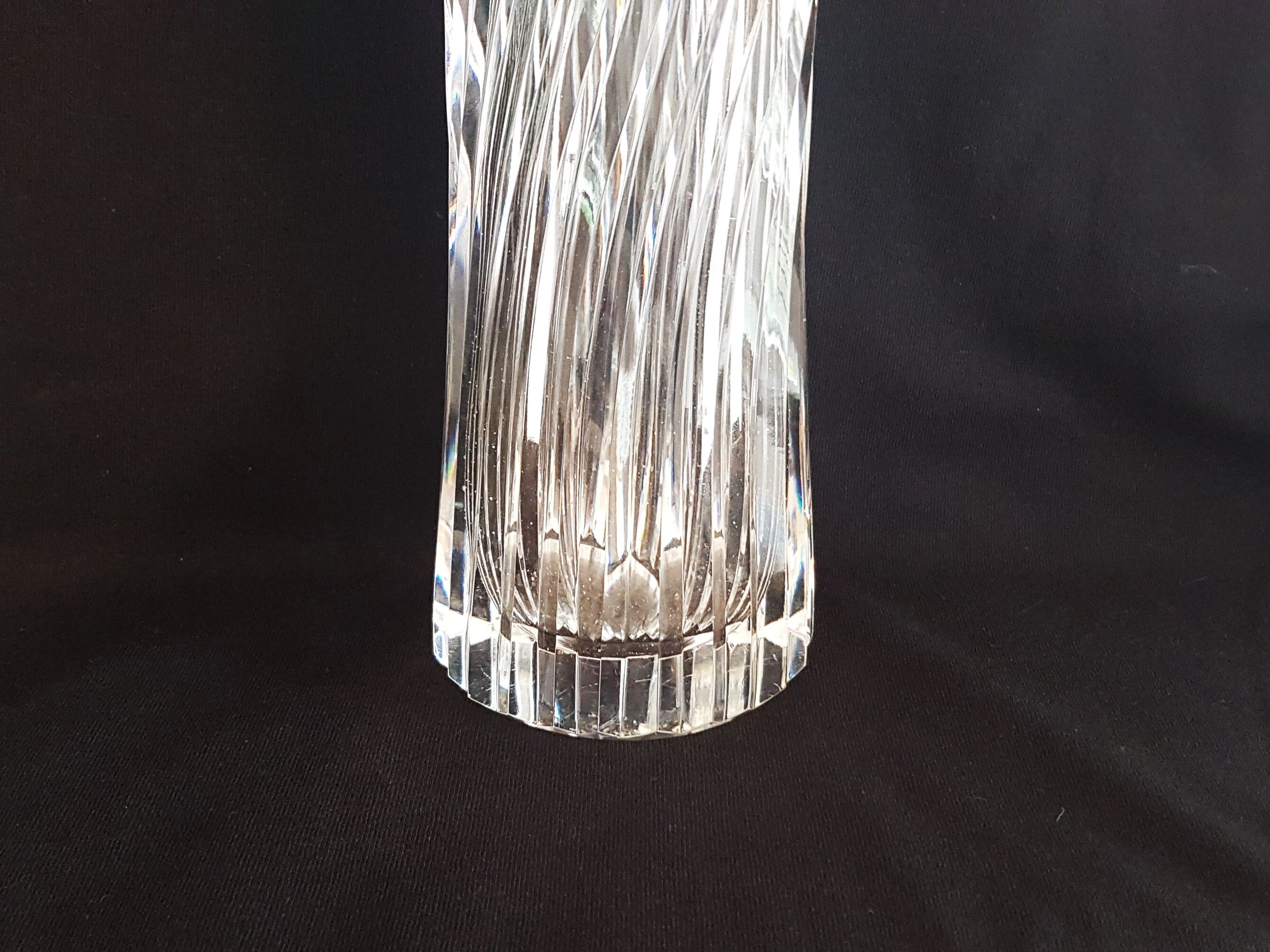 Val Saint Lambert crystal roll vase