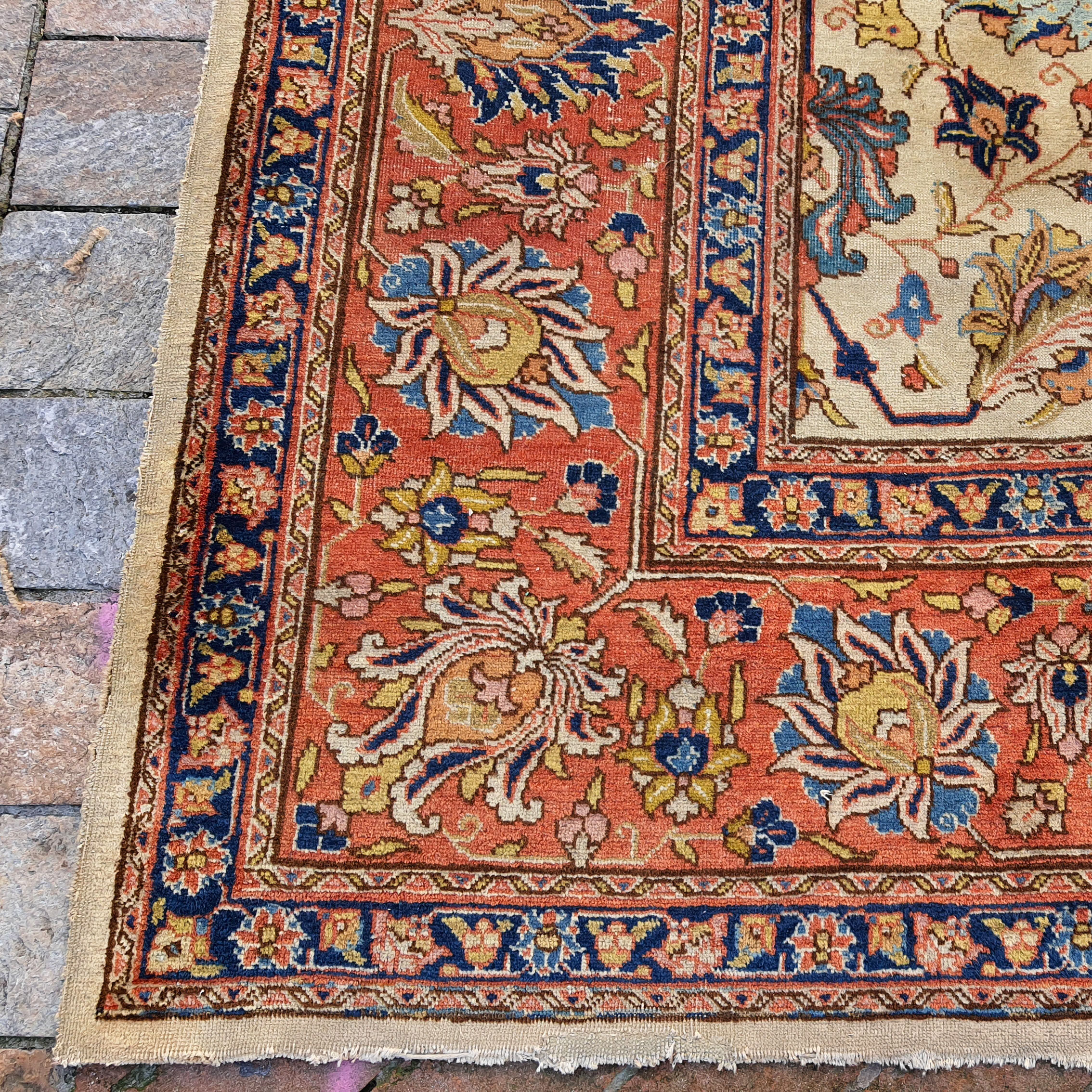 Tabriz iran carpet 383 x 284 cm handmade wool