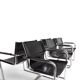 Matteo Grassi Set of 6 Visitor Chairs, Leather/Chrome Dining Chairs, 1970