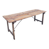 Wooden folding table for a guinguette