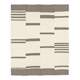 7x9 Cream Gray Handmade Comtemporary Kilim Rug, 225x276Cm