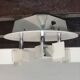 Ceiling lamp 3 adjustable metal lamps vintage 1980