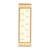 1970s Turkish Oushak Handmade Wool Cotton Beige Runner 71x283