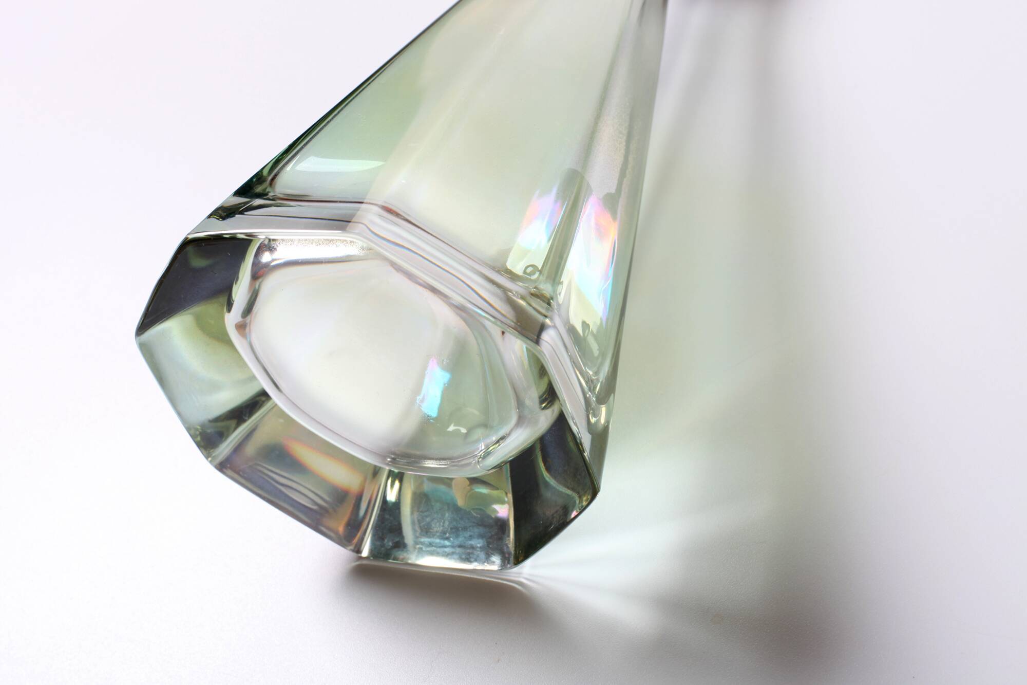 Stylish Spirit Decanter with Grey Original Stopper / Italy / 1960s