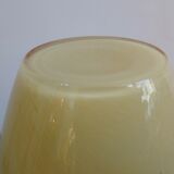 Glass vase blown Italy 70s