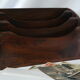 Vintage mail holder in cherry wood