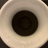 Pair of black and white ceramic vases