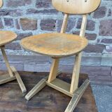 Set de 6 chaises d’école adulte Casala vintage design 1960