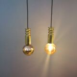 Frimann Goldstar pendant lights made by Philips in the 1970s. Model SPYBALL