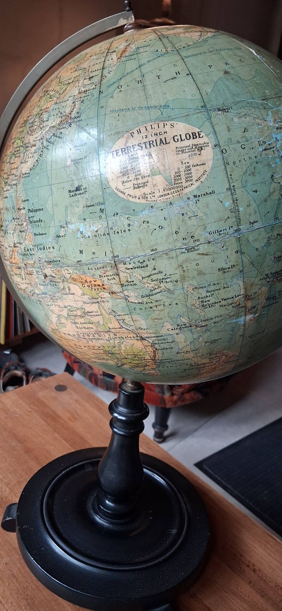 Globe terrestre 12inch après 1924
