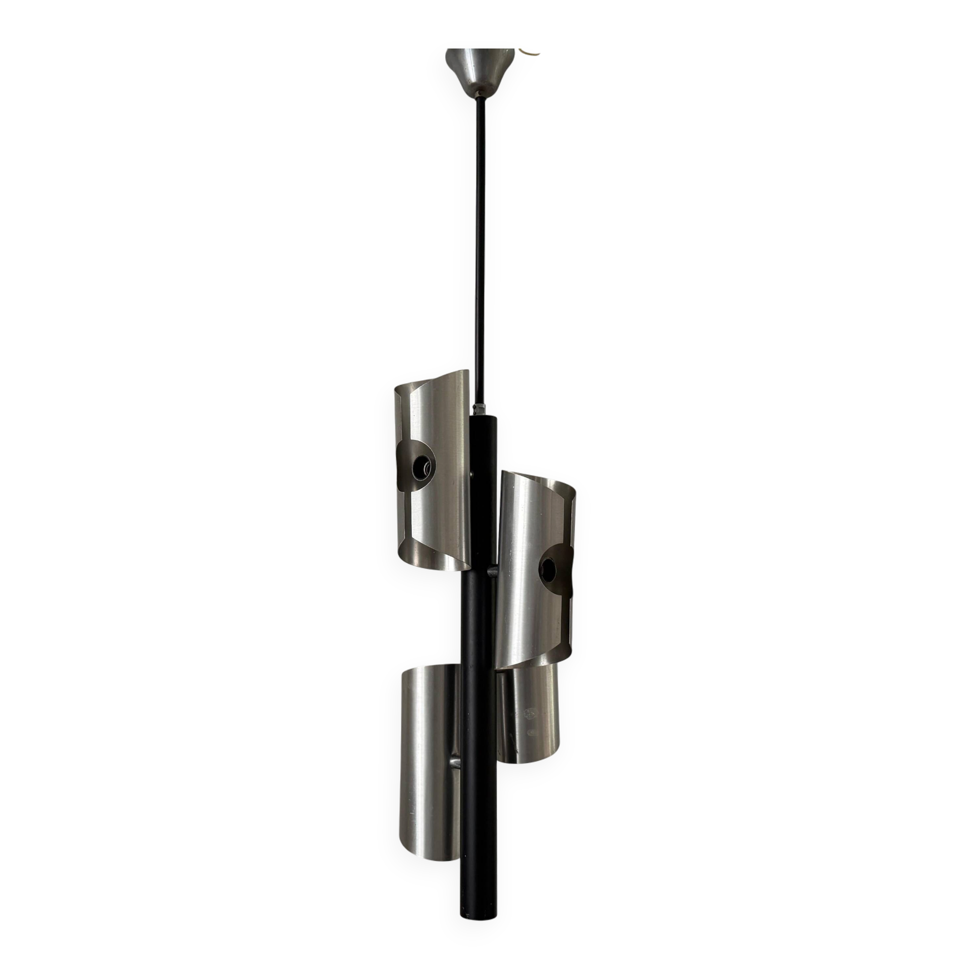 Metal ceiling light with 4 heads, 1960s, Germany
