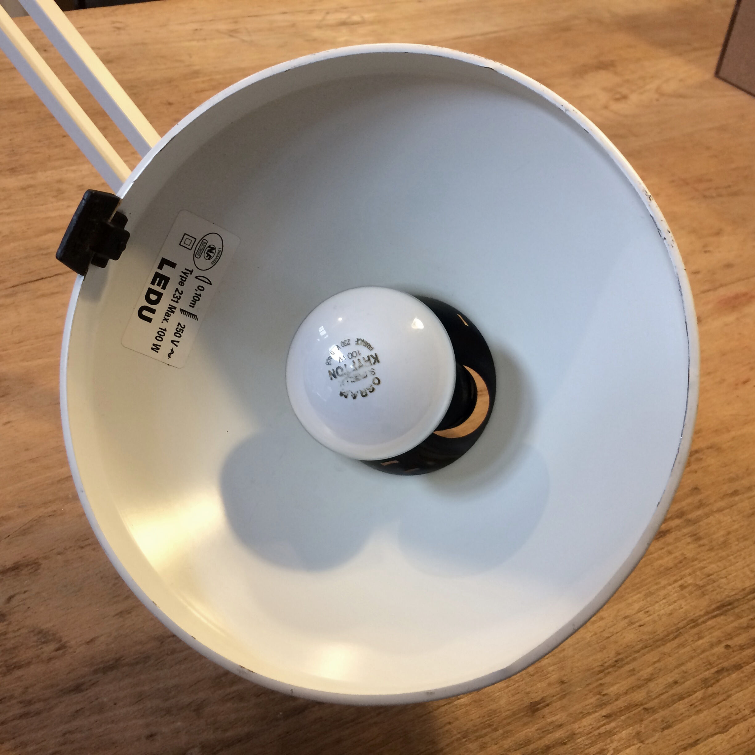 Lampe d'architecte Ledu blanc cassé