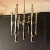 Scoliari chandelier with 18 bright nickel dots distributed by Boulanger