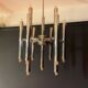 Scoliari chandelier with 18 bright nickel dots distributed by Boulanger