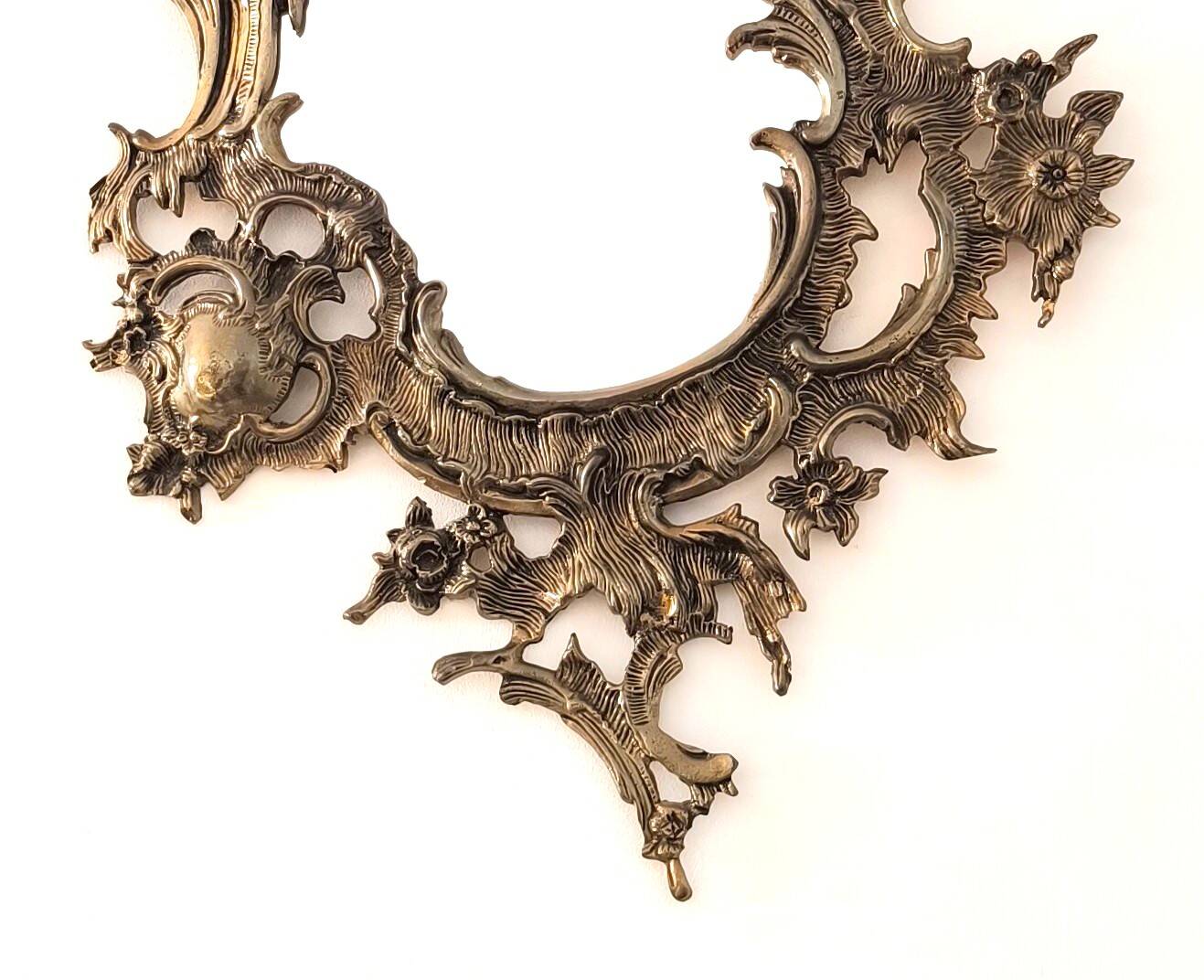 French bronze cornucopia mirror, first half of the 20th century.