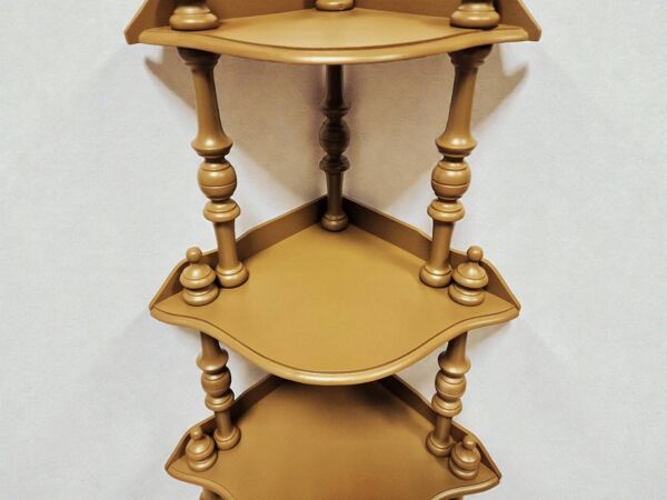 Étagère d'angle en bois tourné Napoleon lll