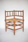 Wooden and caned corner chair, antique bobbin chair, occasional chair.