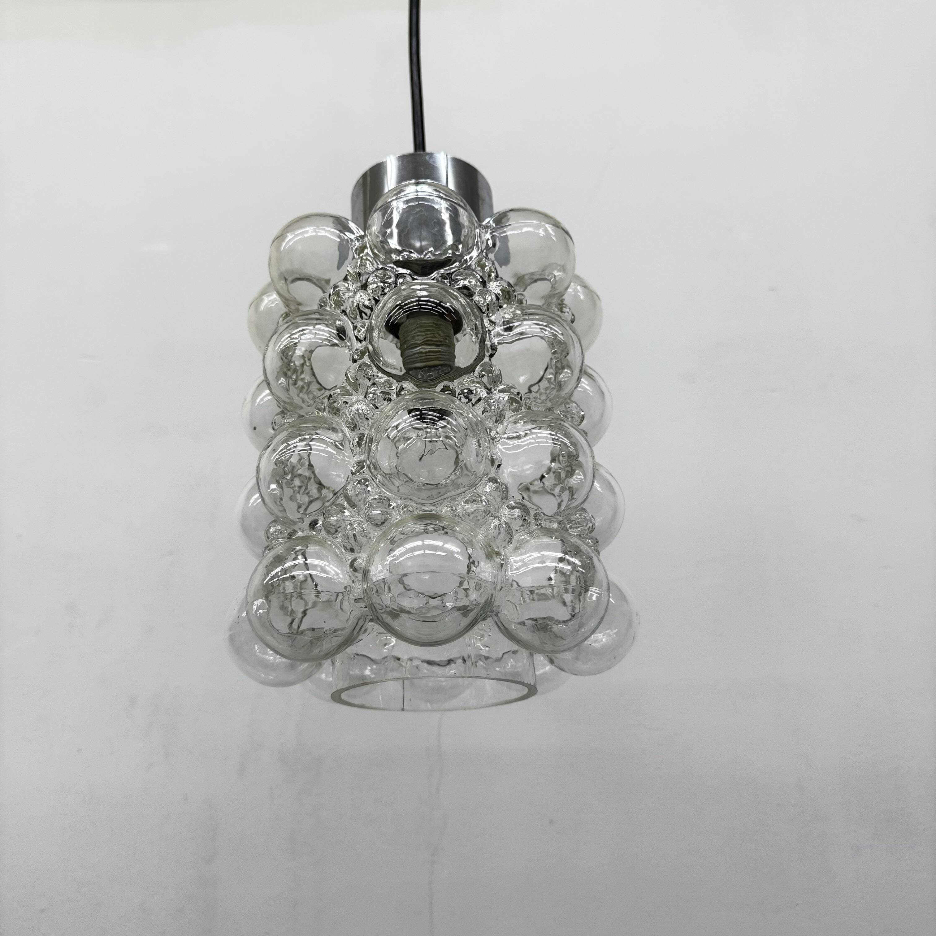 Large Bubble Glass Pendant by Helena Tynell for Limburg, Germany, 1970s