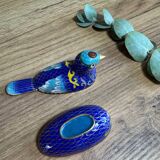 Enamelled brass bird box