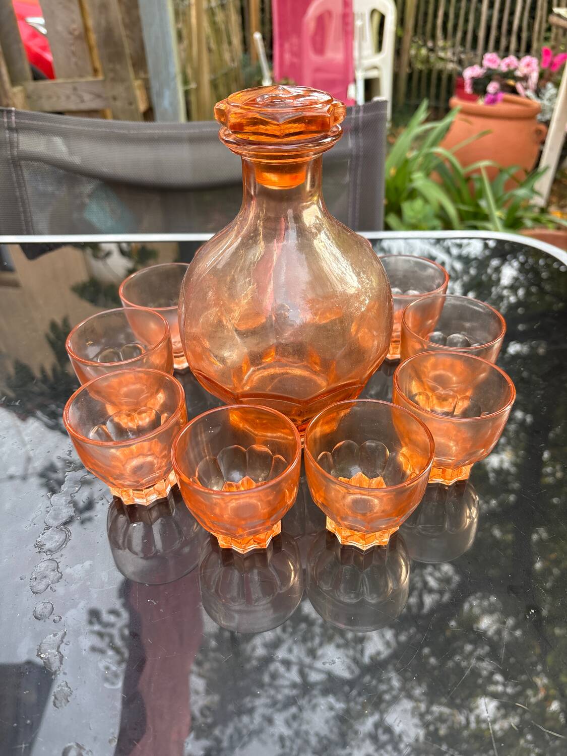 Vintage liqueur service