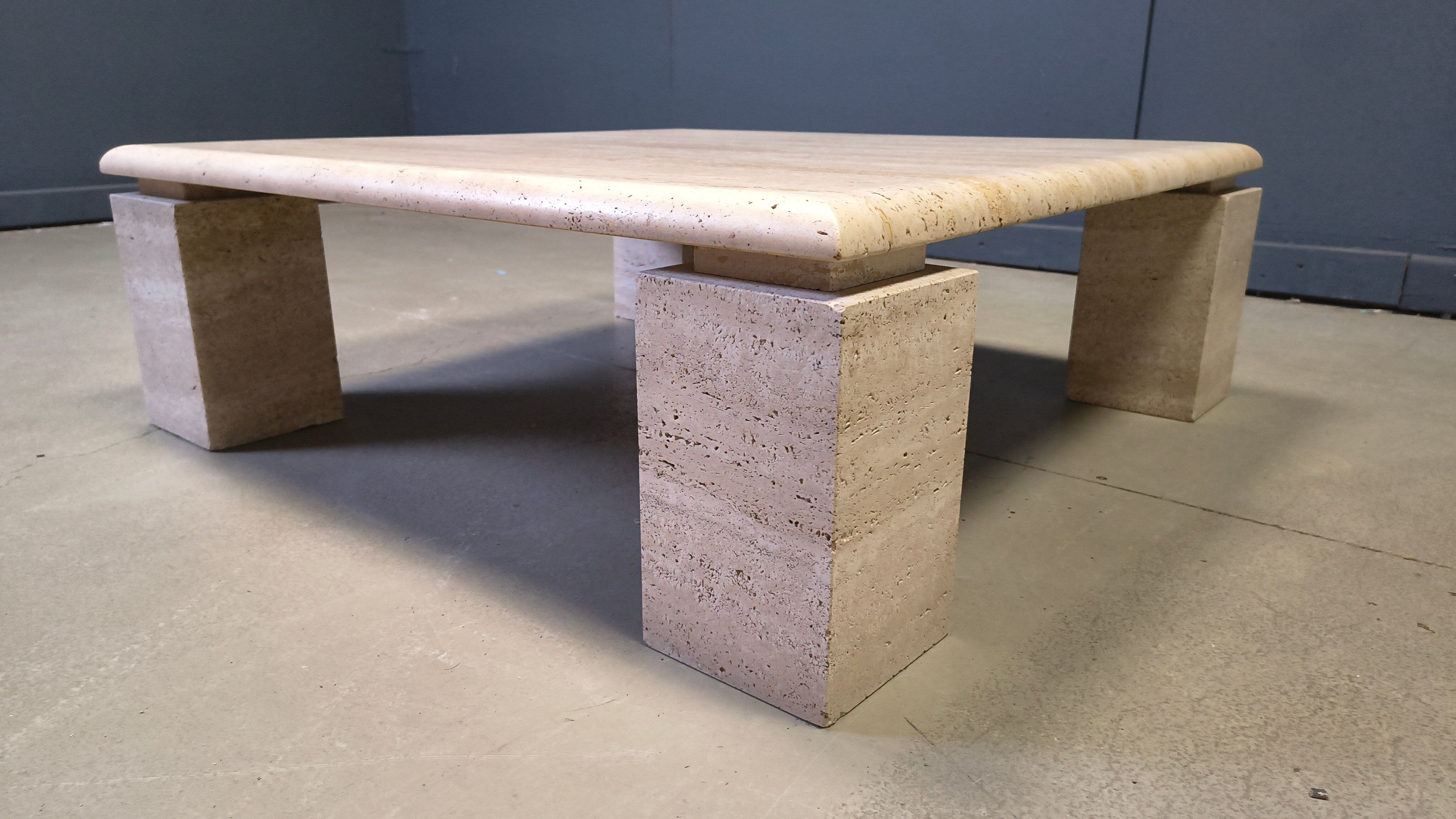 Travertine coffee table 1970s, Italy