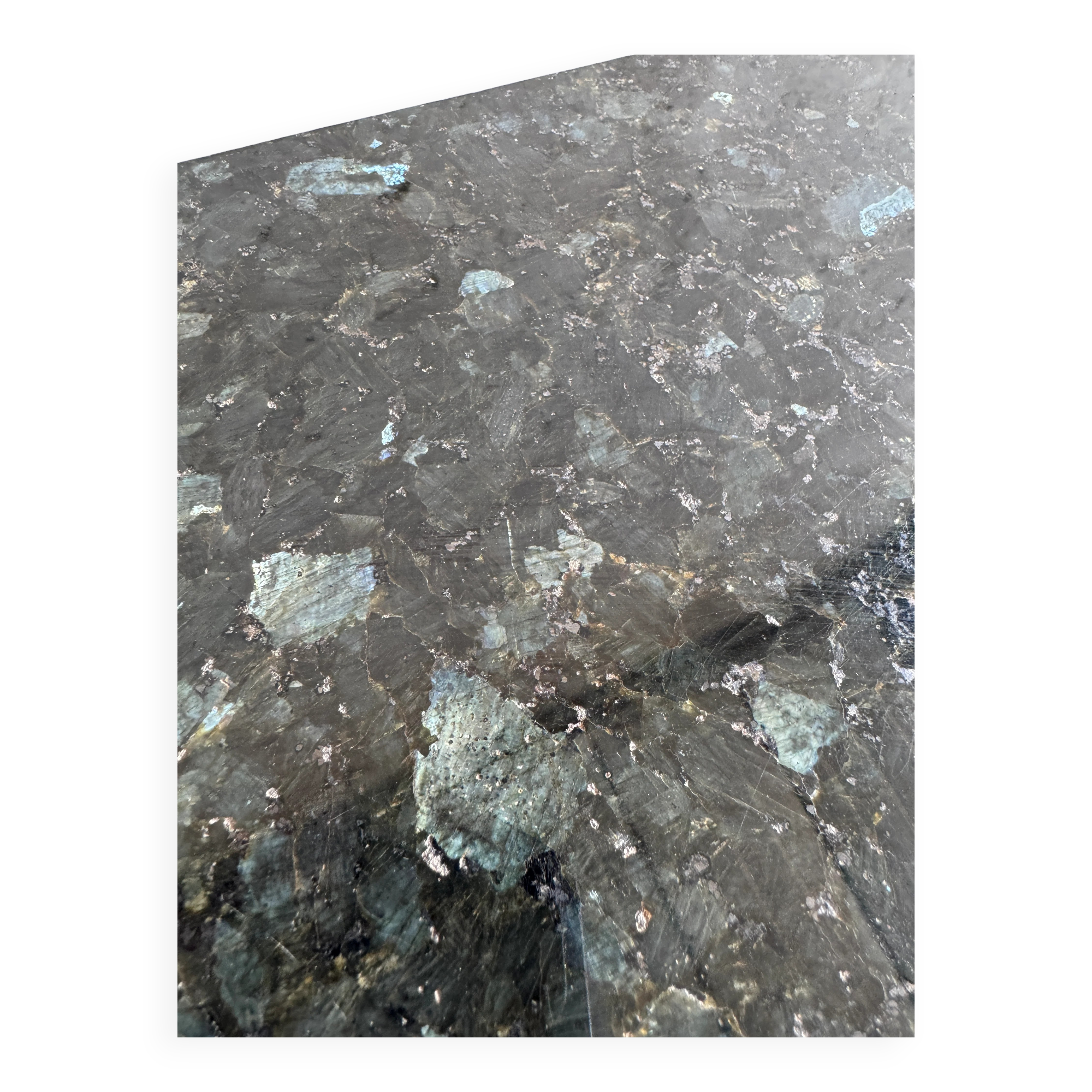 Vintage Black Terrazzo Coffee Table with Wooden Pedestal Base — Mid-Century Rectangular Accent Table