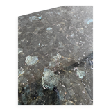 Vintage Black Terrazzo Coffee Table with Wooden Pedestal Base — Mid-Century Rectangular Accent Table