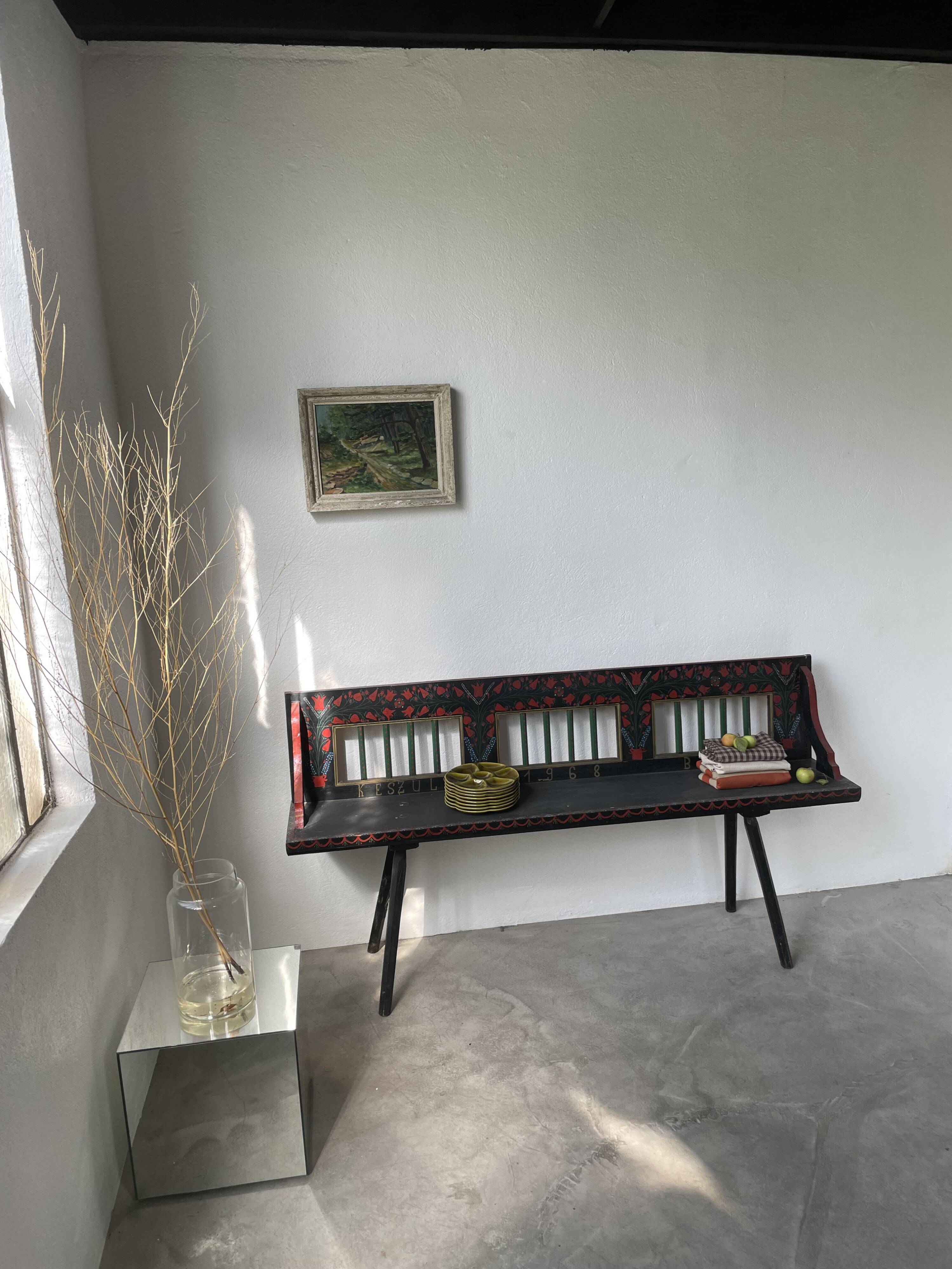 Moldavian bench 1968 polychrome