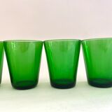 5 green vereco glasses