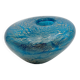Masterpiece Murano: Lagoon Blue & 24K Gold Pebble Vase