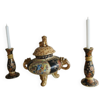 Perfume burner and candlestick