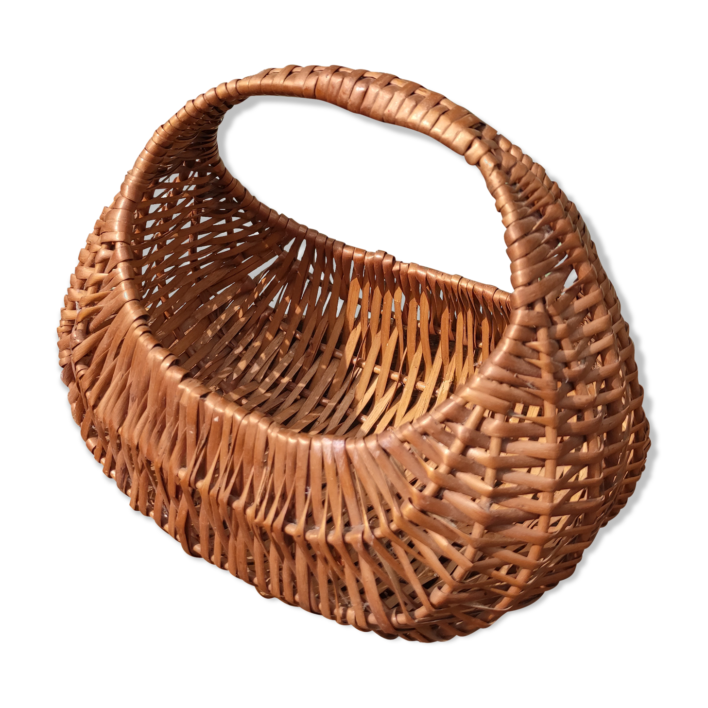 Vintage basket in woven wicker