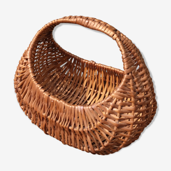 Panier vintage en osier tressé