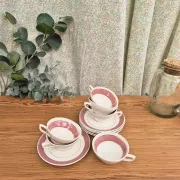 6 vintage coffee cups