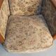Art Deco armchair with system - original floral velvet fabric