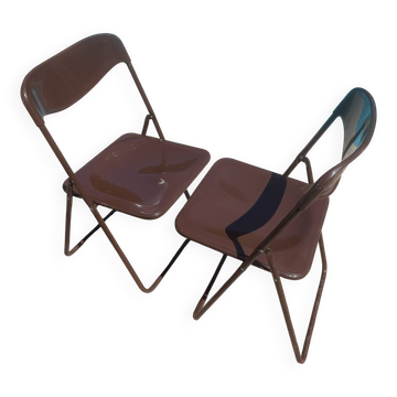 2 chaises design années 70 , Italy