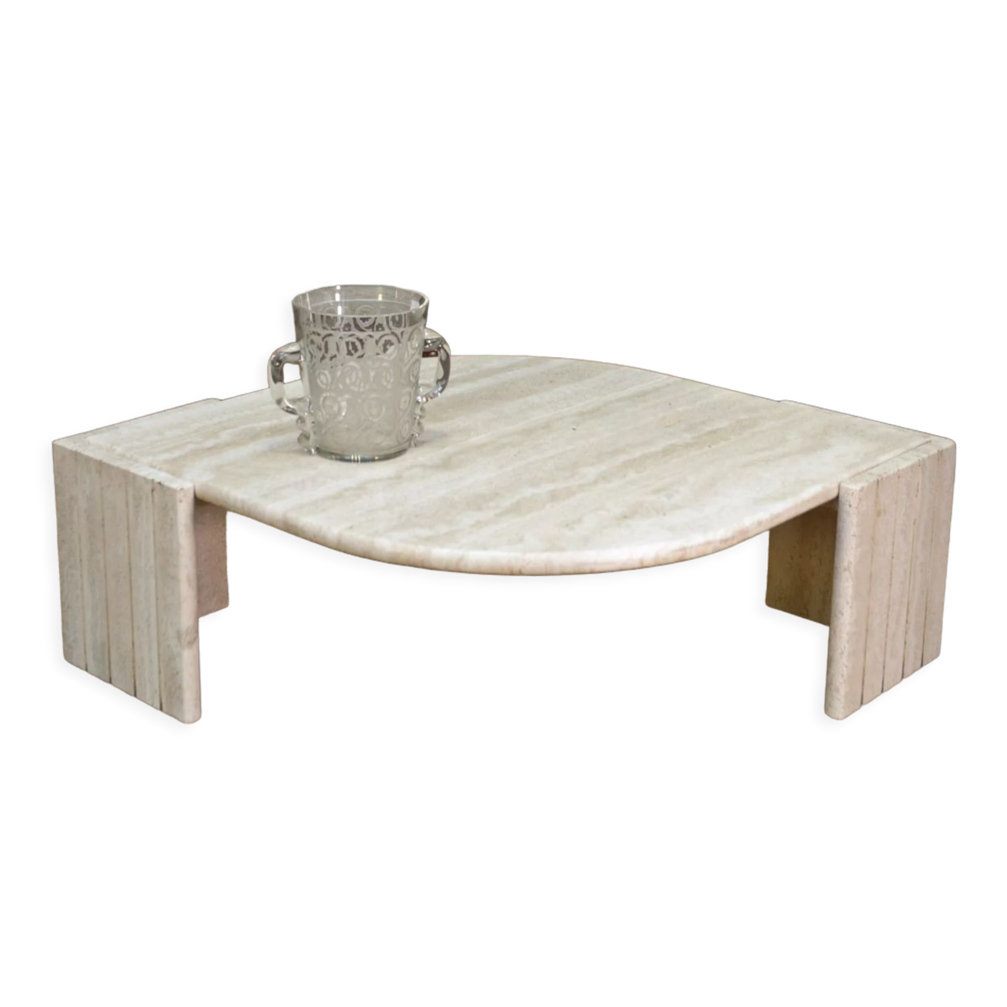 Eye coffee table in travertine 1970
