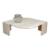 Table basse œil en travertin 1970