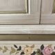2-door flowered wooden cabinet