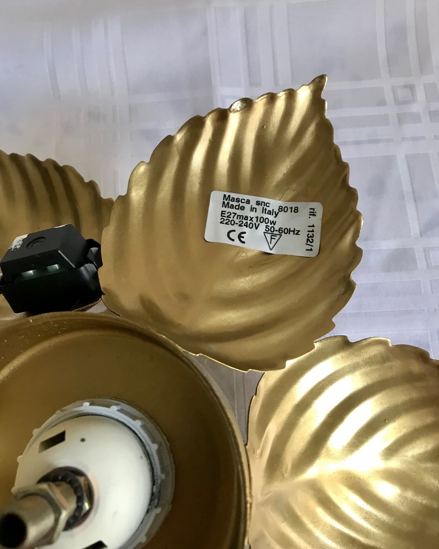 Masca golden flower wall lamp