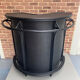 Vintage black rattan bar