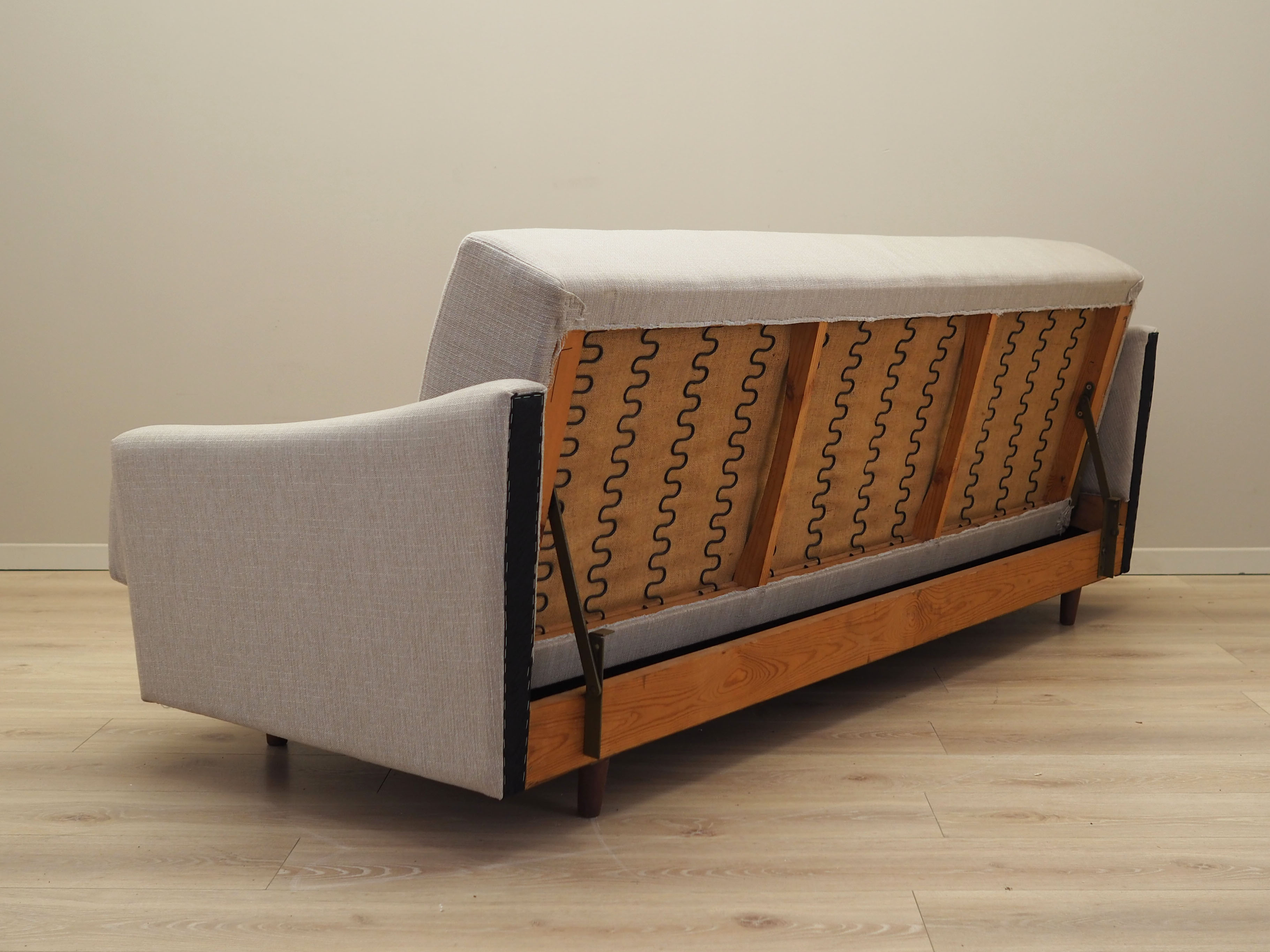 Beige sofa bed, Danish design, 1970s, production: Denmark
