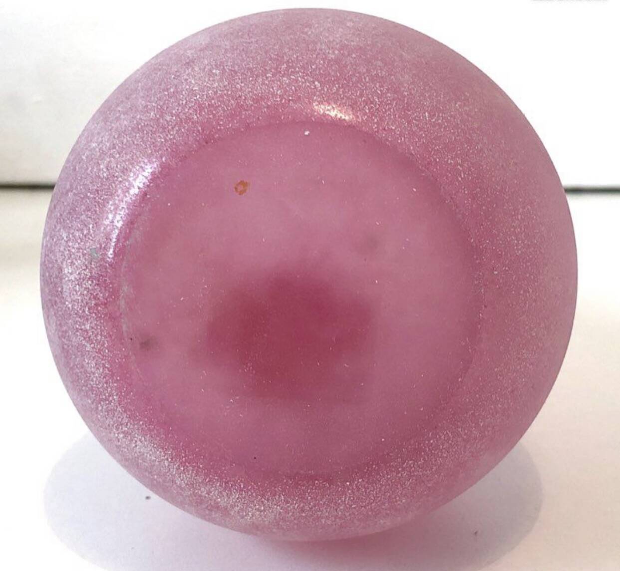 Tall pink glass paste soliflore vase