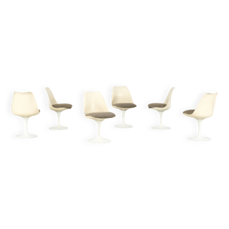 Set of “Tulipe” model chairs by Eero Saarinen for Knoll International, USA 1957.