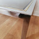 Chrome metal, brass and smoked glass coffee table to taste like Willy Rizzo