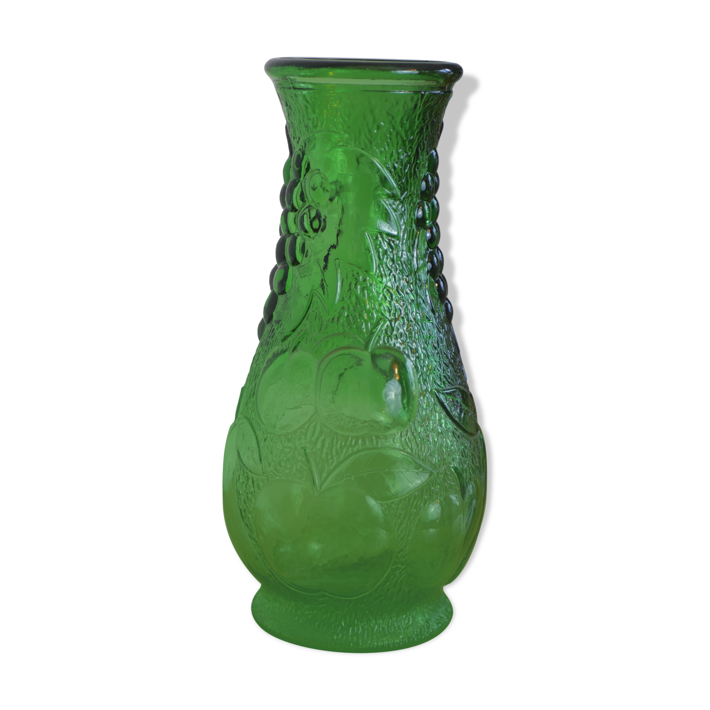 Green glass vase