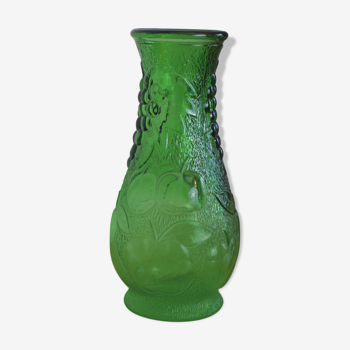 Vase en verre vert