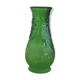 Vase en verre vert