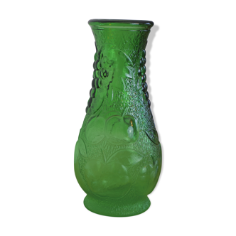 Green glass vase