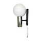 AKA Leuchten wall lamp, 1970s, Space Age chrome sphere, mid-century vintage
